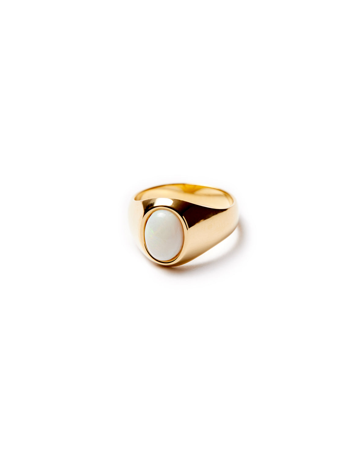 14K Gold Engravable Oval Signet Ring – FERKOS FJ